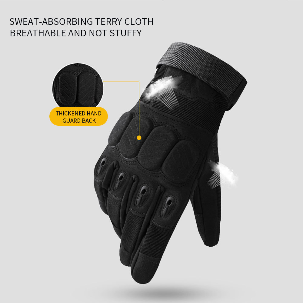 Custom Touch Screen Full Finger Protective Safety Anti-Slip Outdoor Motorcycle Gloves