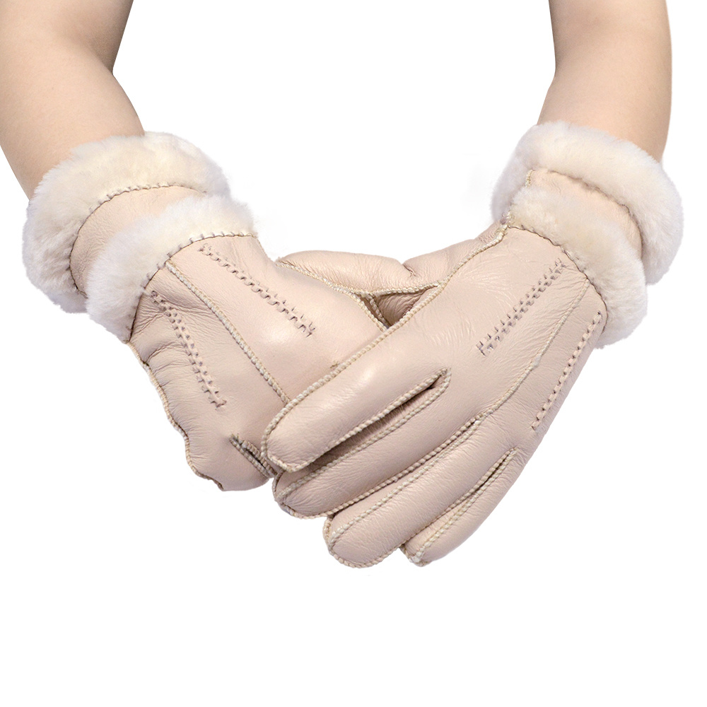 Winter Gloves Sheepskin Leather gloves to Keep Warm
