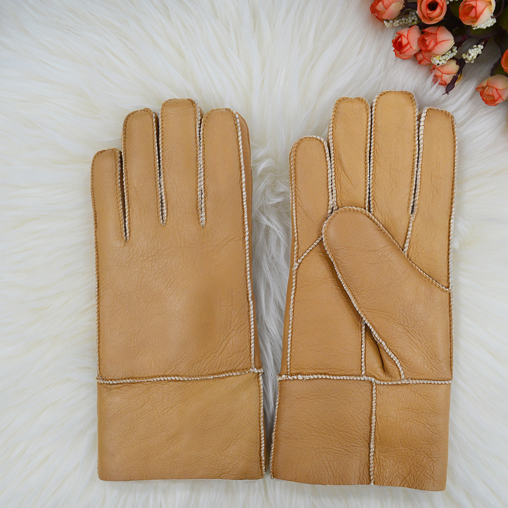 Thick Men Gloves Real Fur Leather Gloves Custom Warm Gloves Thick Men Gloves Real Fur Leather Gloves Custom Warm Gloves