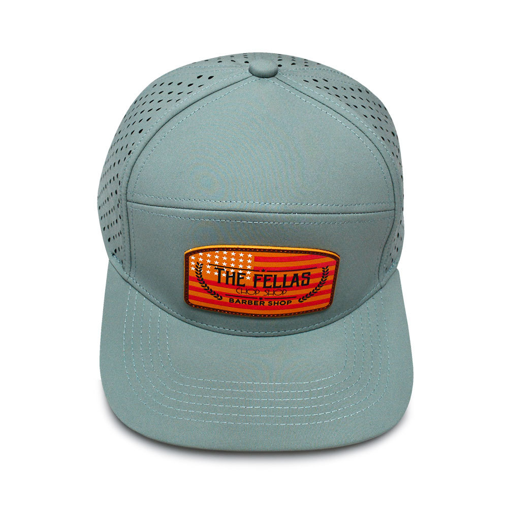 Custom Laser Cut Hole Perforated Snapback Hat Custom Laser Cut Hole Perforated Snapback Hat