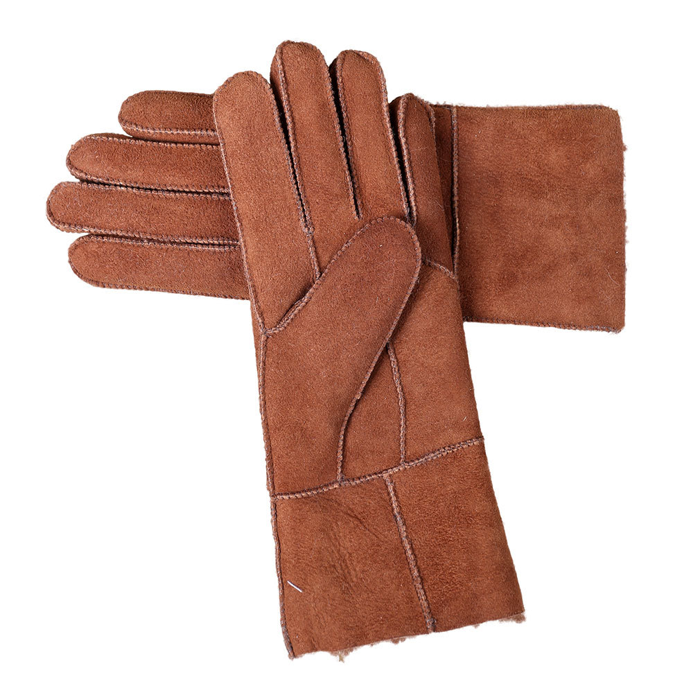 Fur sheepskin gloves winter gloves with wool lining
