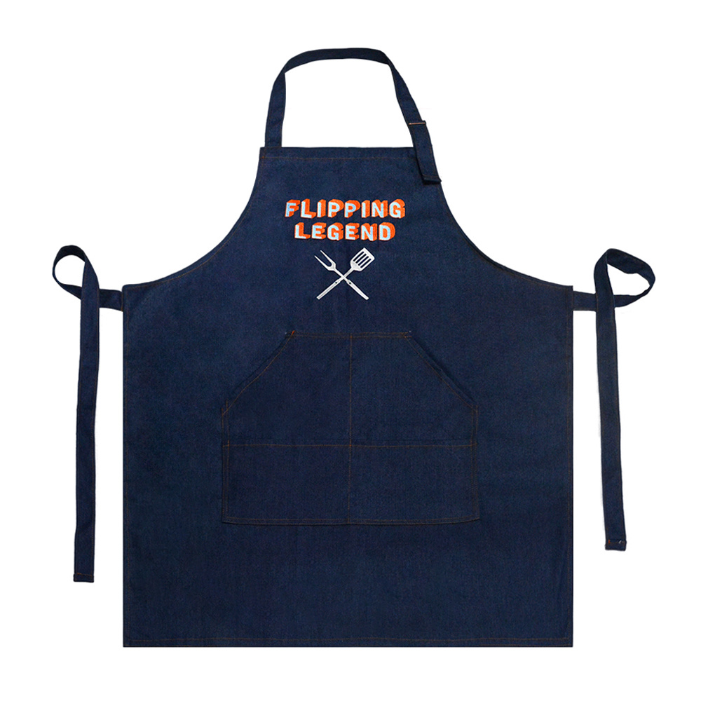 Custom Embroidery or print logo Denim Kitchen Aprons