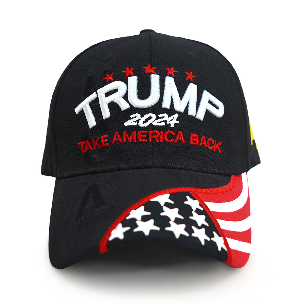 Trump brim embroidered baseball cap