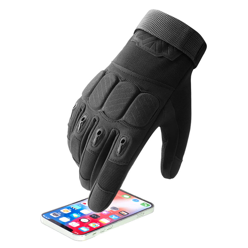 Custom Touch Screen Full Finger Protective Safety Anti-Slip Outdoor Motorcycle Gloves