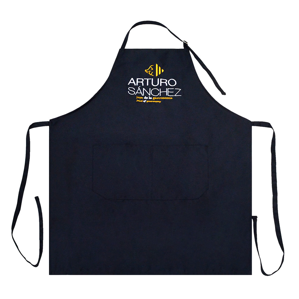 Cotton kitchen cooking long apron with pocket embroidery logo aprons Cotton kitchen cooking long apron with pocket embroidery logo aprons