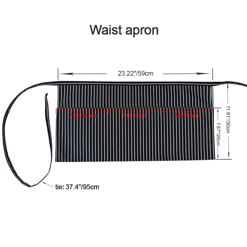 Waist Apron with 3 Pockets