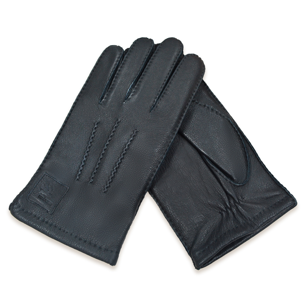 Fashion Winter Leather Driving Gloves Deerskin Leather Cycling Gloves