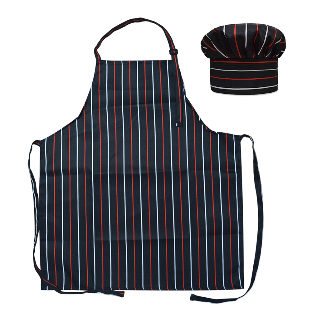 100%Polyester Apron Set Cooking Kitchen Apron and Chef Hat Set 100%Polyester Apron Set Cooking Kitchen Apron and Chef Hat Set