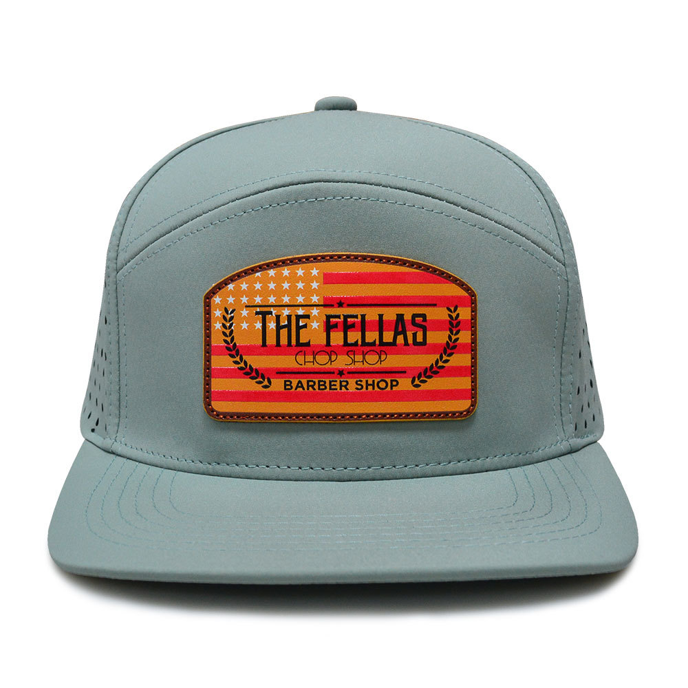 Custom Laser Cut Hole Perforated Snapback Hat Custom Laser Cut Hole Perforated Snapback Hat