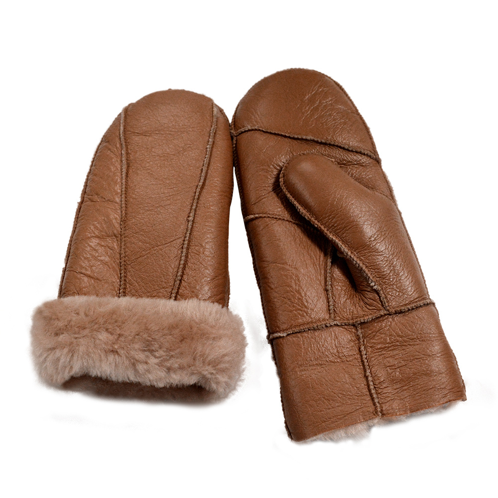 Fur Gloves Sheepskin leather gloves