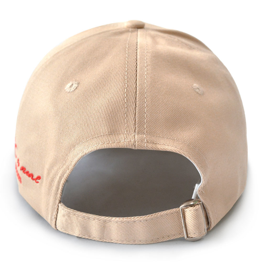 Worn-out Baseball cap with embroidery patch heart logo