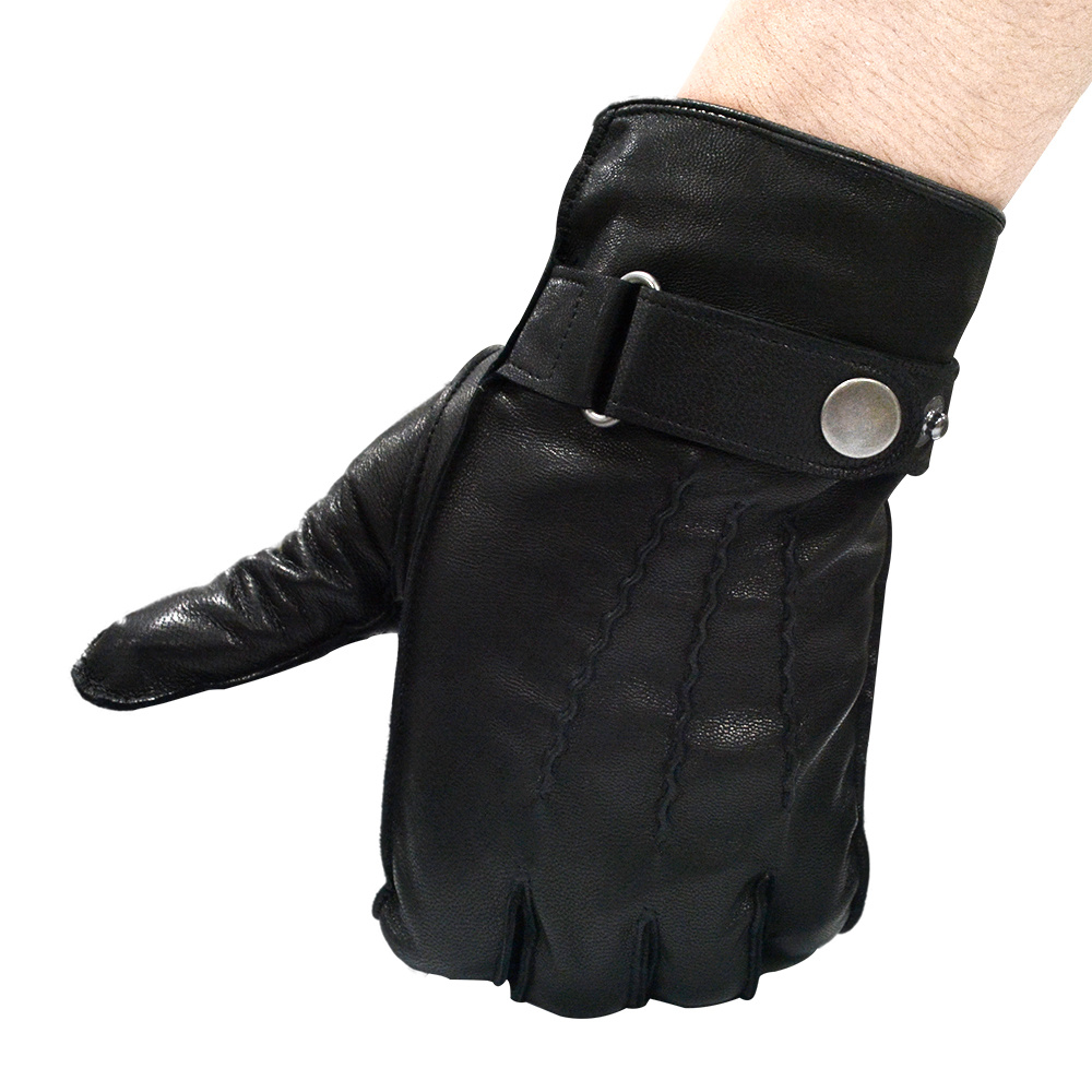 Factory Wholesale Men gloves Sheepskin Leather Gloves Winter Gloves