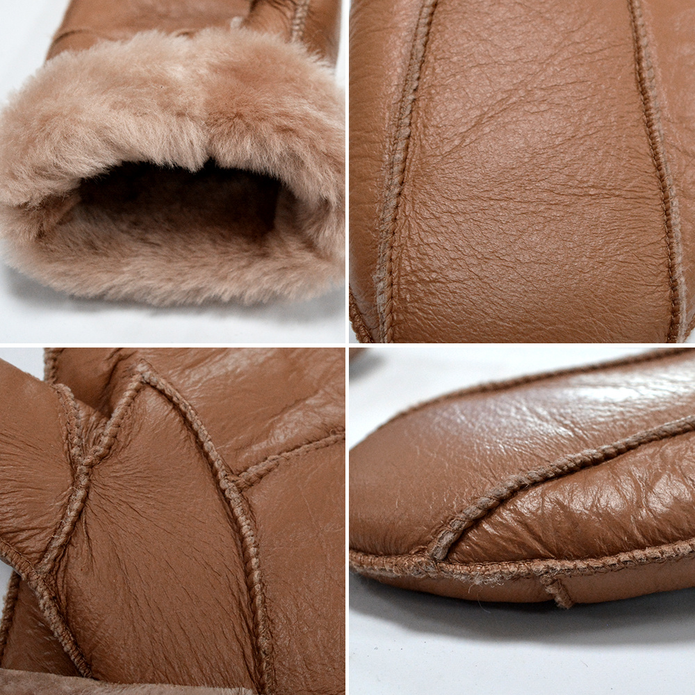 Fur Gloves Sheepskin leather gloves