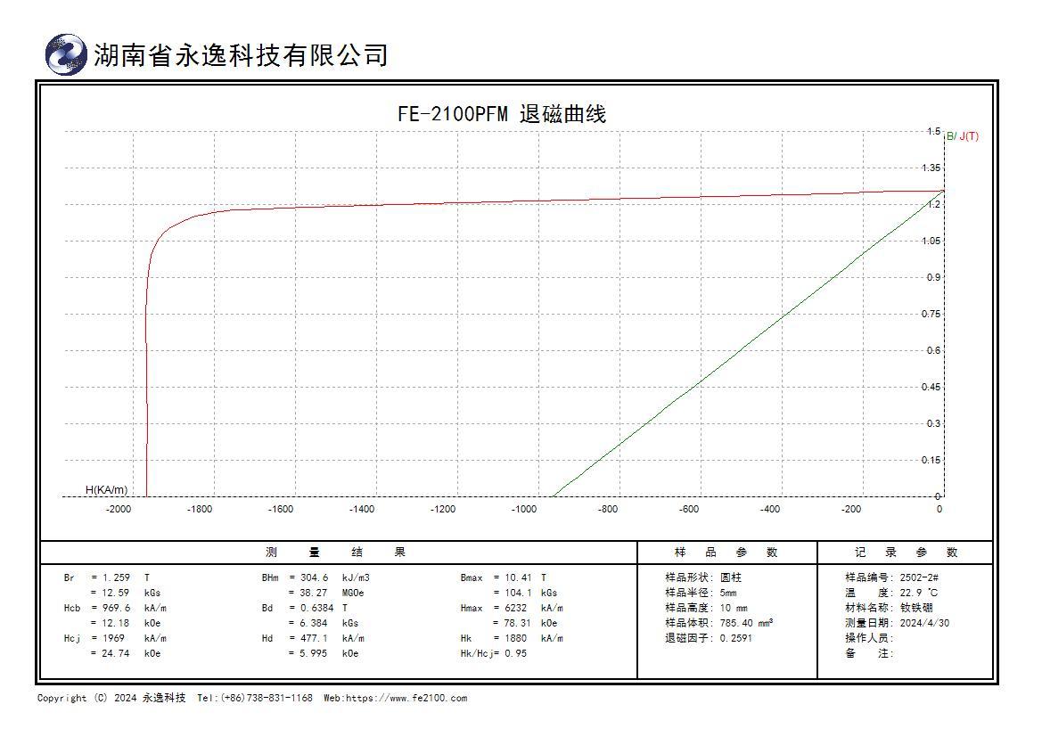 FE-2100PFM脈沖場永磁測量儀