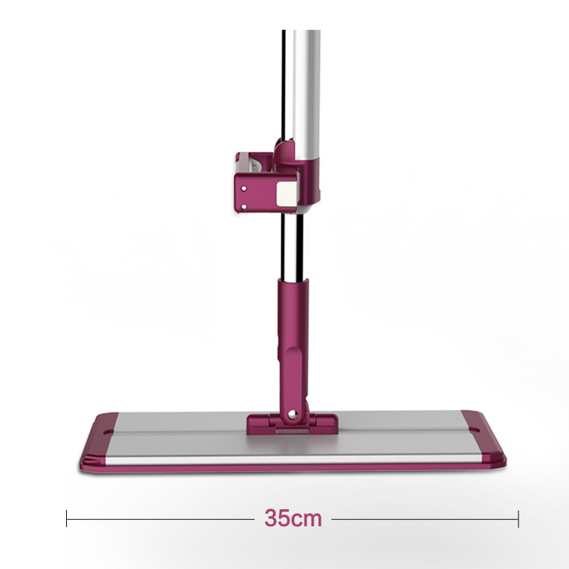 Flat mop that doesn't require hand washing