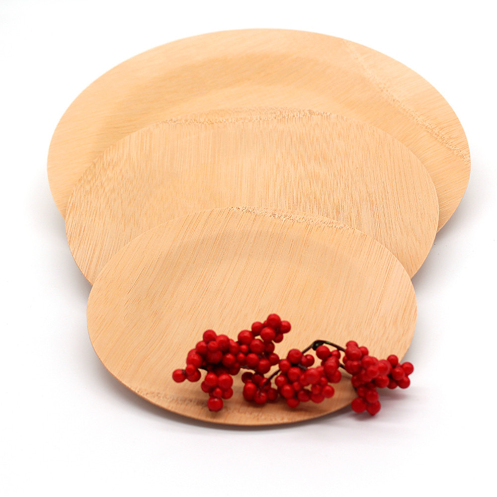 Disposable bamboo round plates
