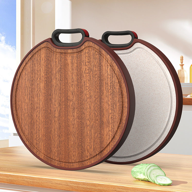 Round double-sided chopping board