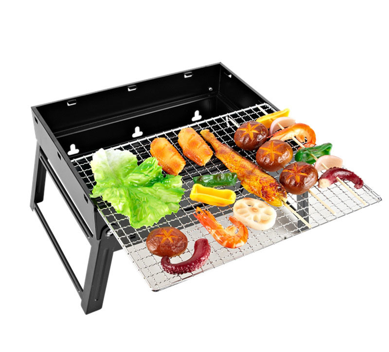 Black steel grill