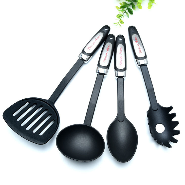 Thick-handled nylon spoon and spatula