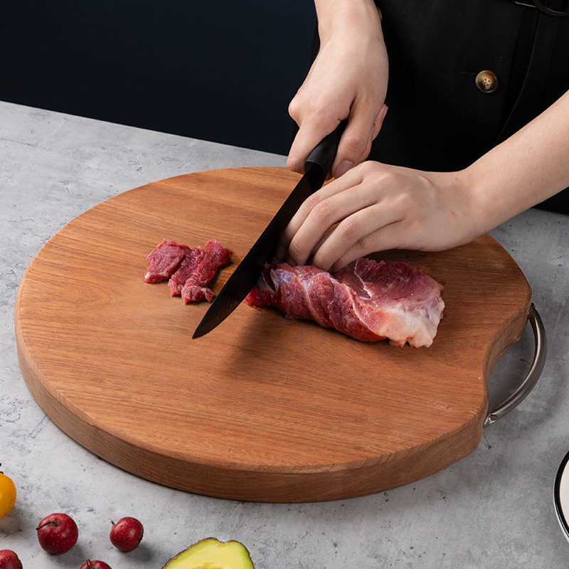 Round ebony chopping board