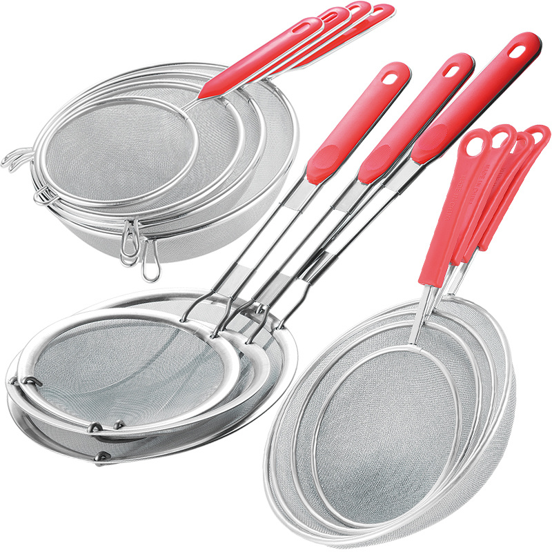 Plastic handle  Frying Skimmer and Strainer basket