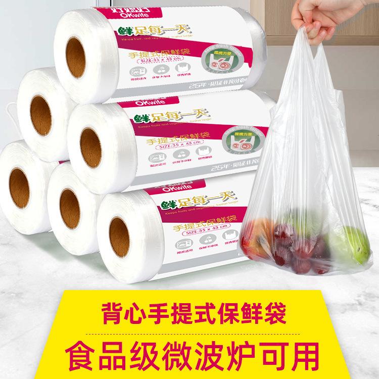 Vest type portable fresh-keeping bag