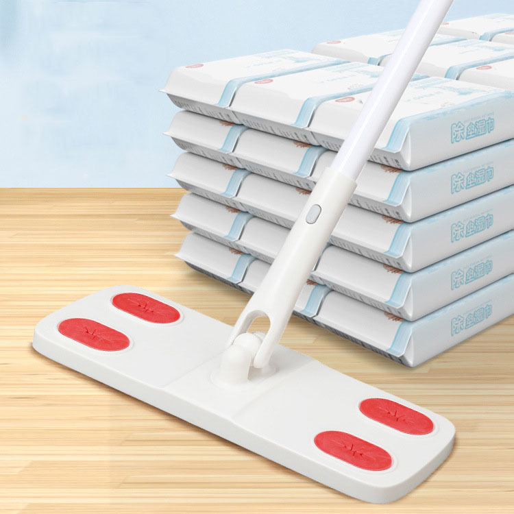 Throwable dust removal paper flat mop