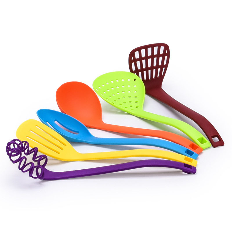 Colorful nylon spoon and spatula