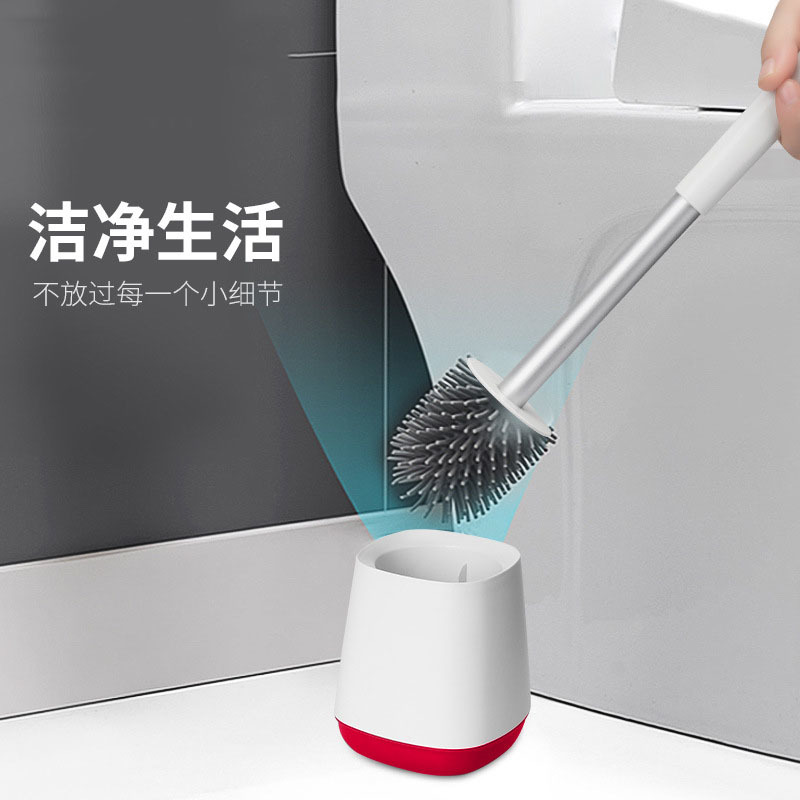 Soft plastic toilet brush