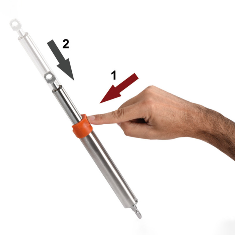 gas spring with protecton shroud