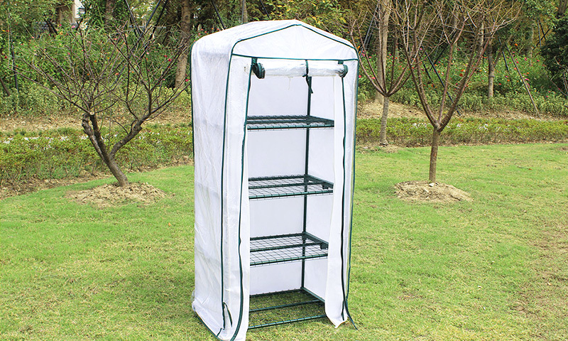 Mini Greenhouse with Shelves