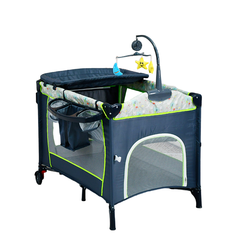 Custom Multi-functional Foldable Portable Easy assemble European Style double layer animal prints Baby Cribs cot bed for Home