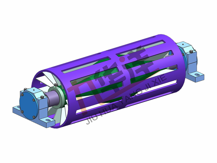 Steel final assembly of slag-discharge roller