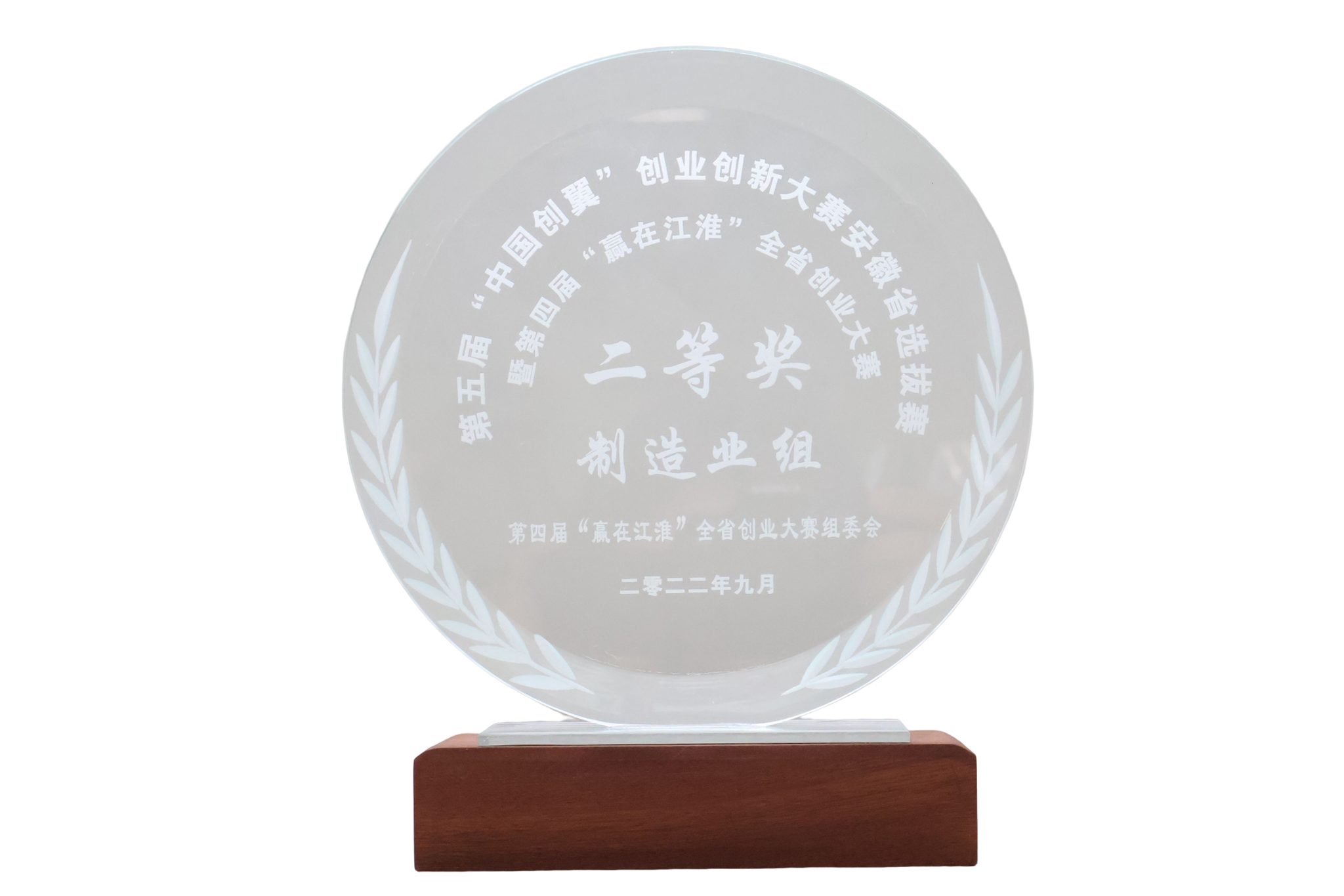 第五届“中国创翼”创业创新大赛安徽省选拔赛-二等奖