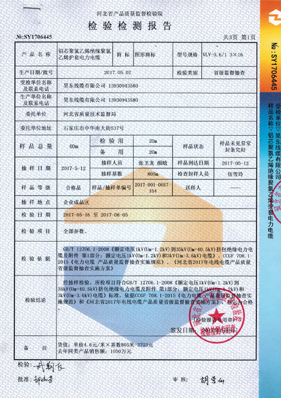檢驗(yàn)報(bào)告