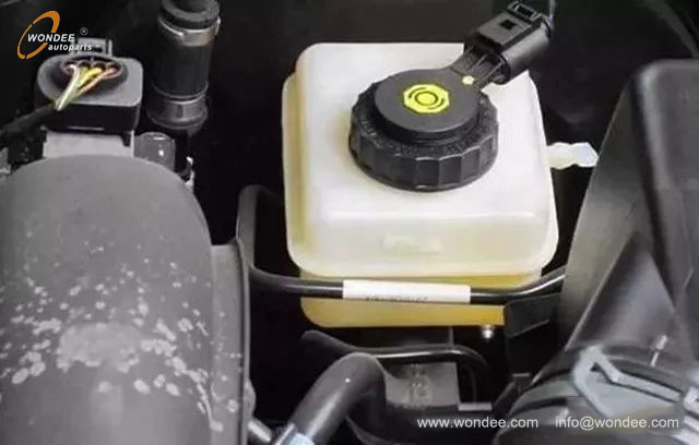 Why does the fluid level decrease when brake fluid is not depleted?