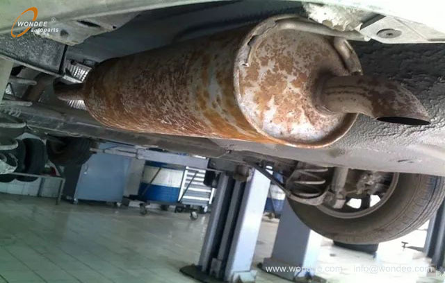 The exhaust pipe is rusty, what is the solution?