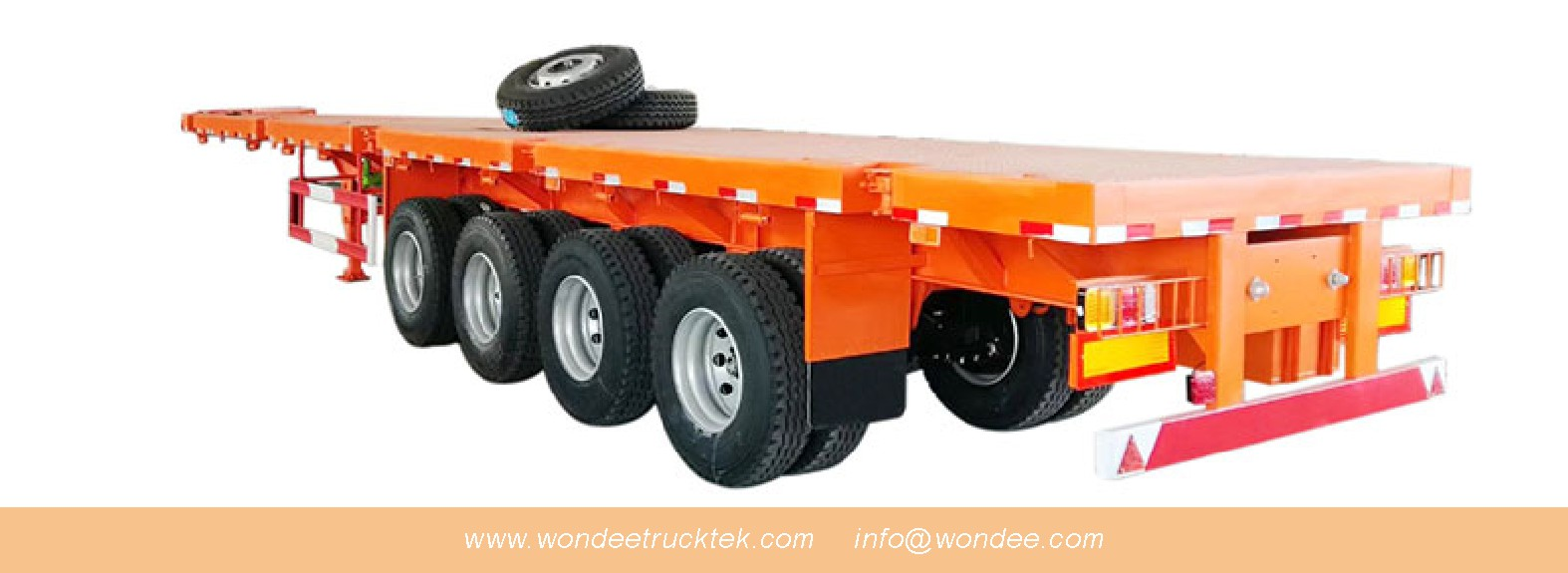 WONDEE 2-axle 40 T Flatbed Semi Trailer