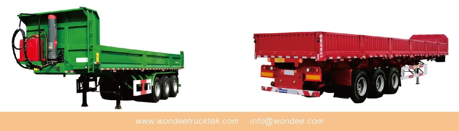 WONDEE 4-axle 100T Dump Semi Trailer