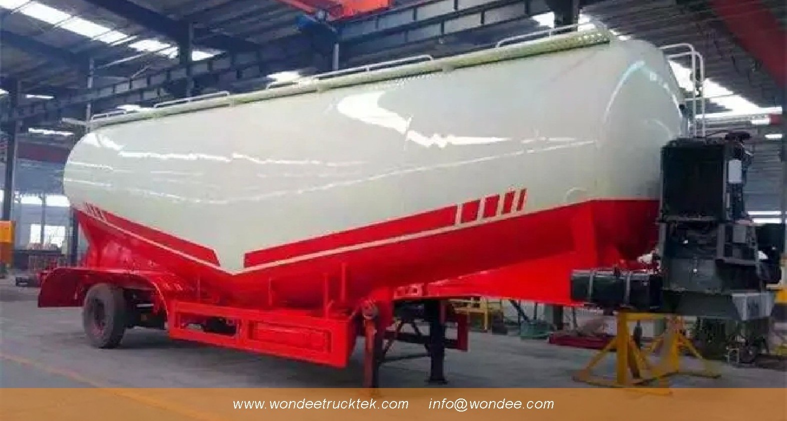 WONDEE 3-axle 40T 35CBM Bulk Powder Tanker Semi Trailer