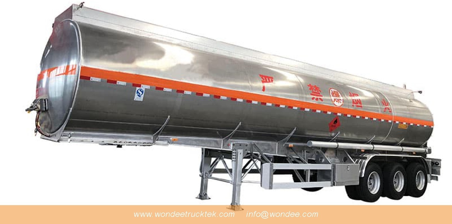 WONDEE 3-axle 40 T 35CBM Fuel Tanker Semi Trailer