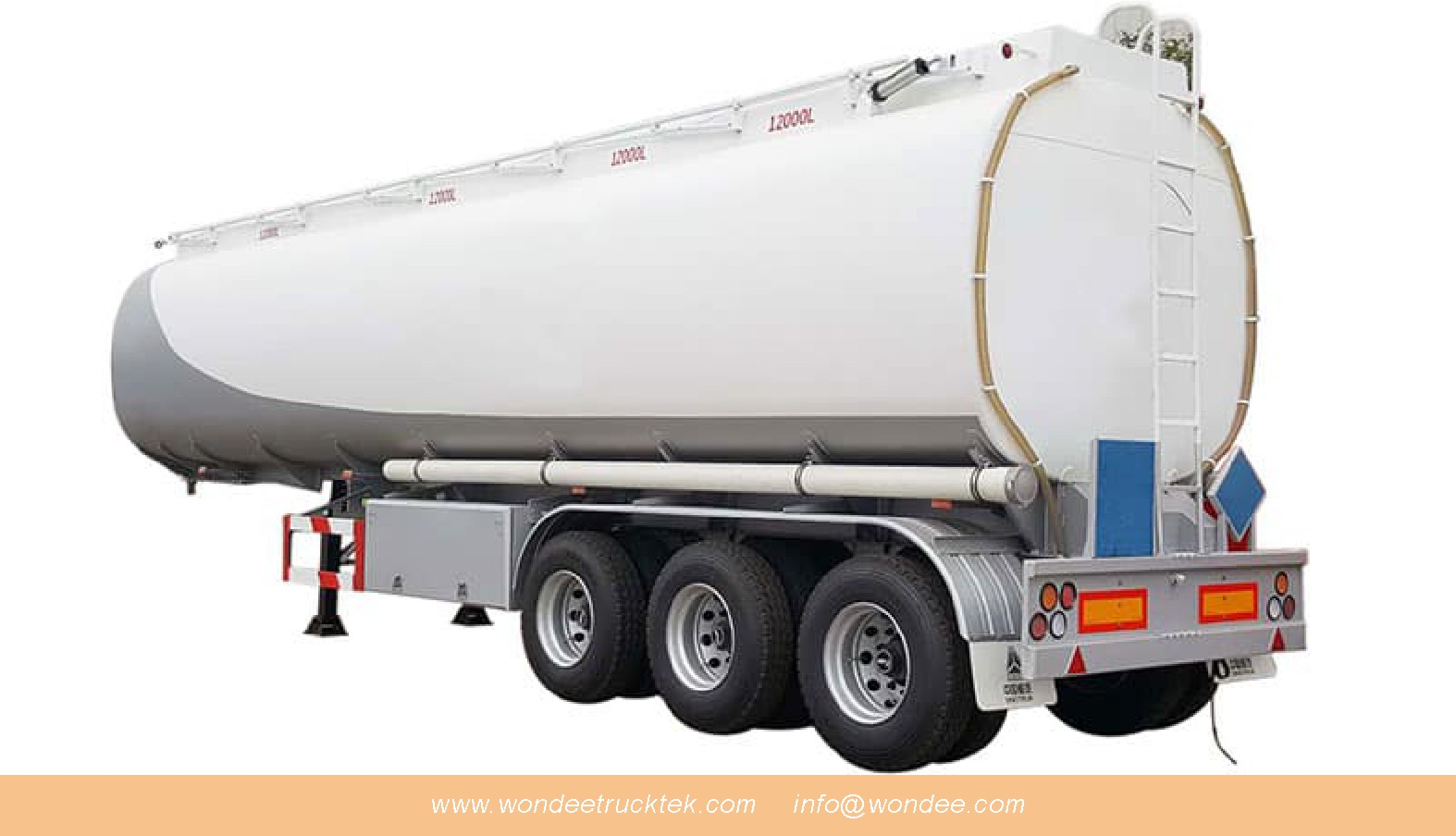 WONDEE 3-axle 40 T 35CBM Fuel Tanker Semi Trailer