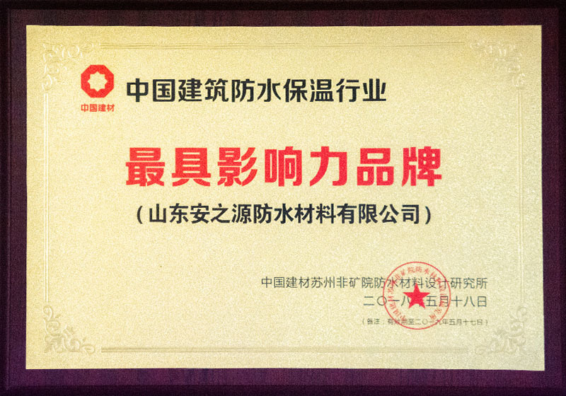 The most influential brand in China's building waterproof insulation industry