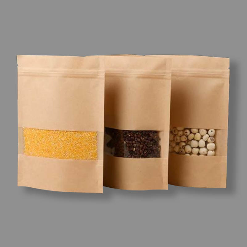 Self standing paper-plastic bags