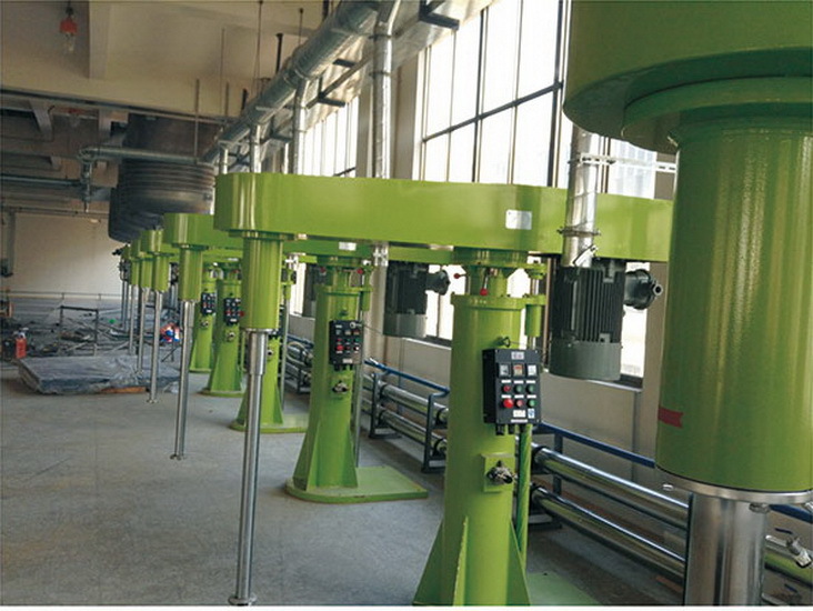 Pneumatic lifting high-speed disperser (safe and clean)
