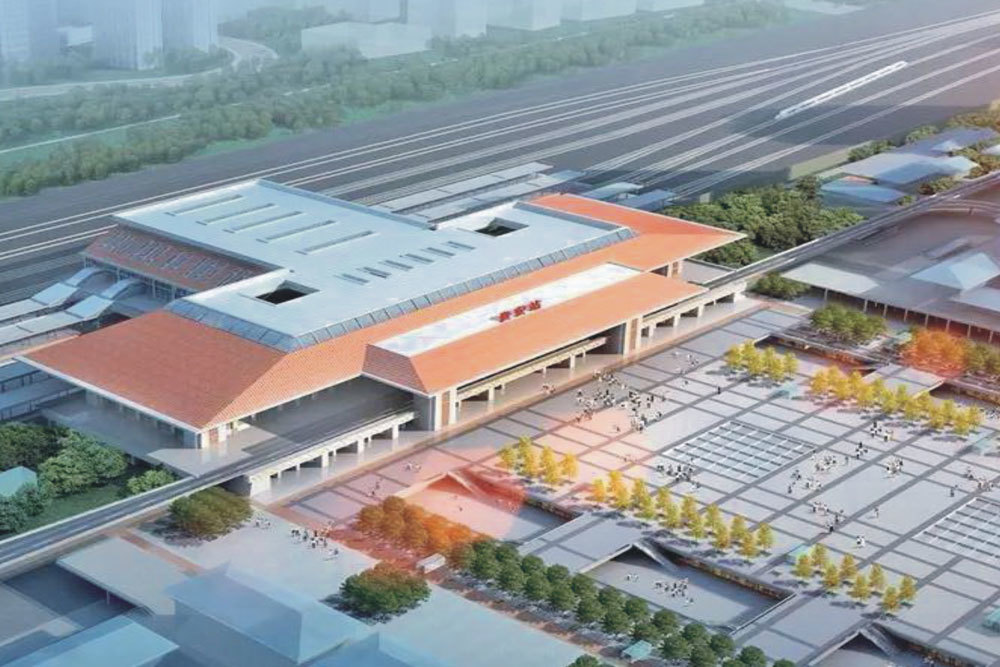 Anti-corrosion and fire protection engineering for steel structure of Gui'an Station