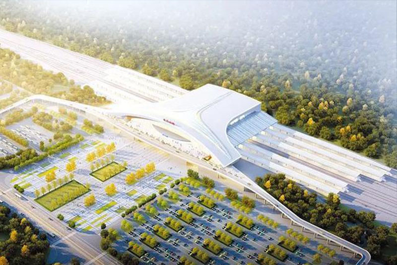新建敦化至白河鐵路長(zhǎng)白山站、永慶站站房工程鋼結(jié)構(gòu)面漆工程