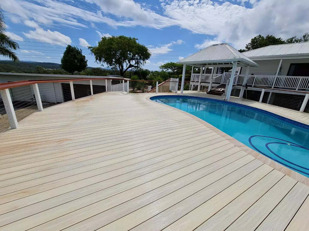 Antique Garden terrace decking/ Wood plastic co-extrusion composite wpc decking