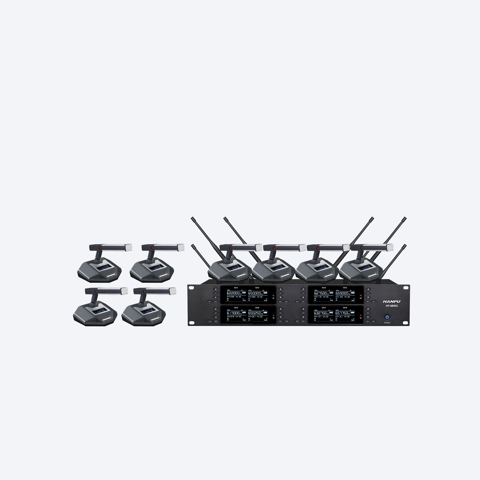 UHF频段一拖八无线会议系统