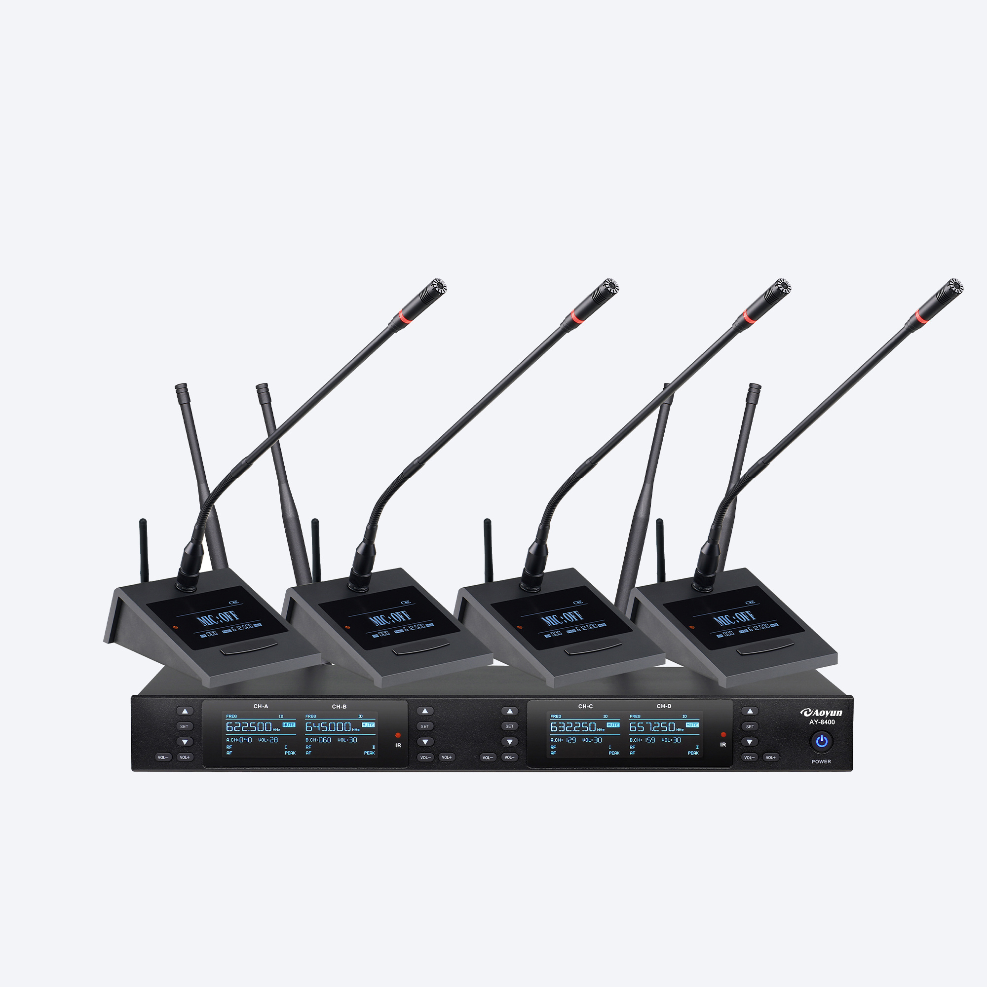 UHF频段一拖四无线会议系统